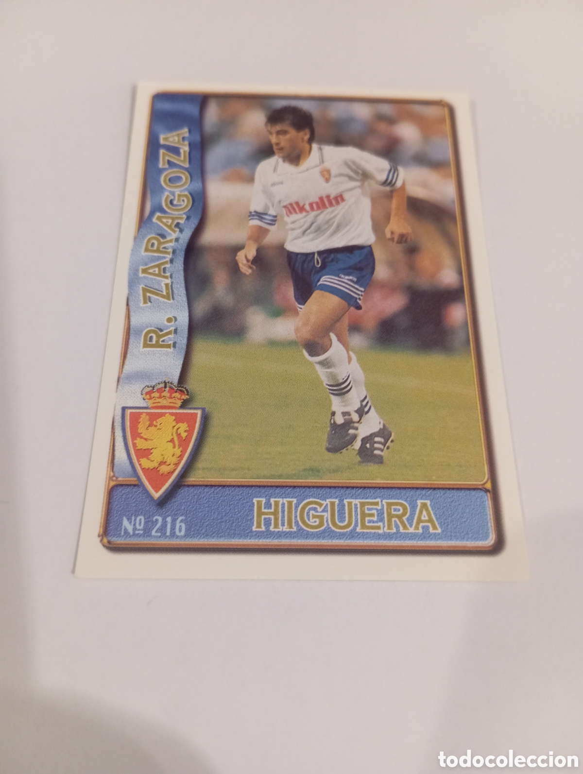 Cromos de f&uacute;tbol: 216 HIGUERA Zaragoza 96 97 MUNDICROMO FICHAS LIGA 1996 1997