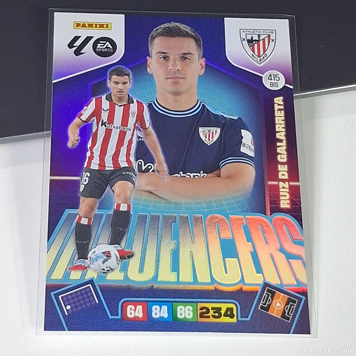 Cromos de f&uacute;tbol: D7 415BIS 415 BIS RUIZ DE GALARRETA INFLUENCERS ATHLETIC LIGA ADRENALYN XL 2025 2026 25 26 PANINI
