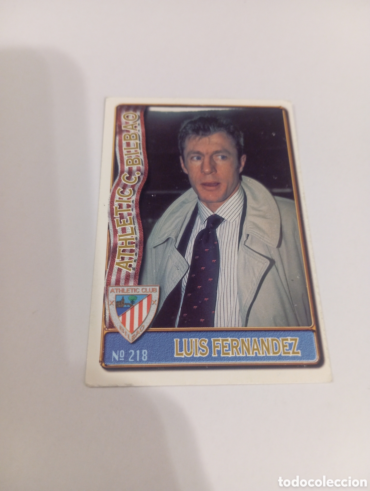 Cromos de f&uacute;tbol: 218 LUIS FERN&Aacute;NDEZ Athletic Club Bilbao 96 97 MUNDICROMO FICHAS LIGA 1996 1997