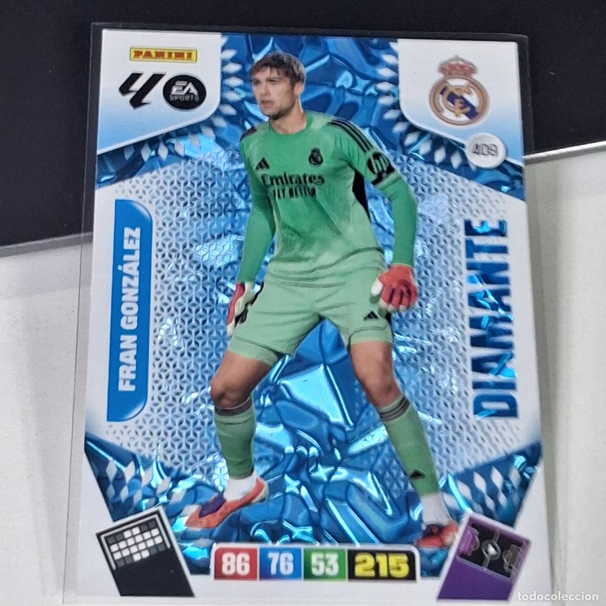 Cromos de f&uacute;tbol: D7 409 FRAN GONZ&Aacute;LEZ DIAMANTE REAL MADRID LIGA ADRENALYN XL 2025 2026 25 26 PANINI