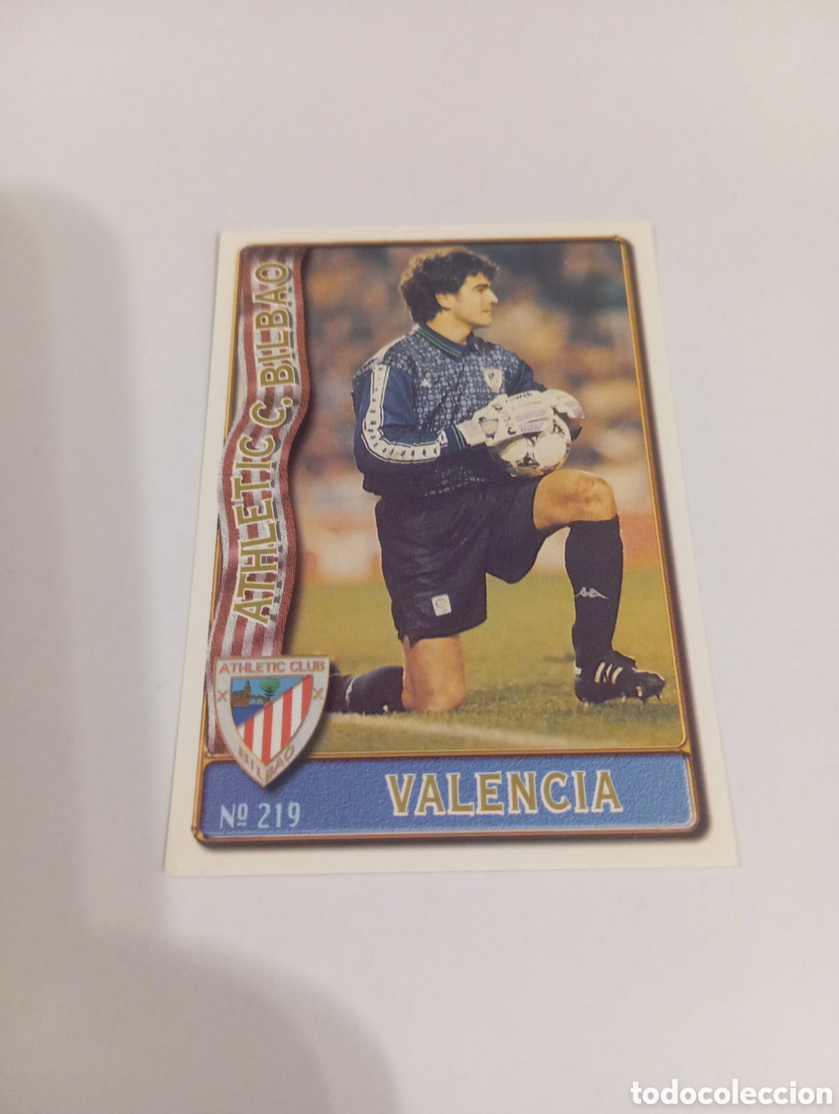 Cromos de f&uacute;tbol: 219 VALENCIA Athletic Club Bilbao 96 97 MUNDICROMO FICHAS LIGA 1996 1997