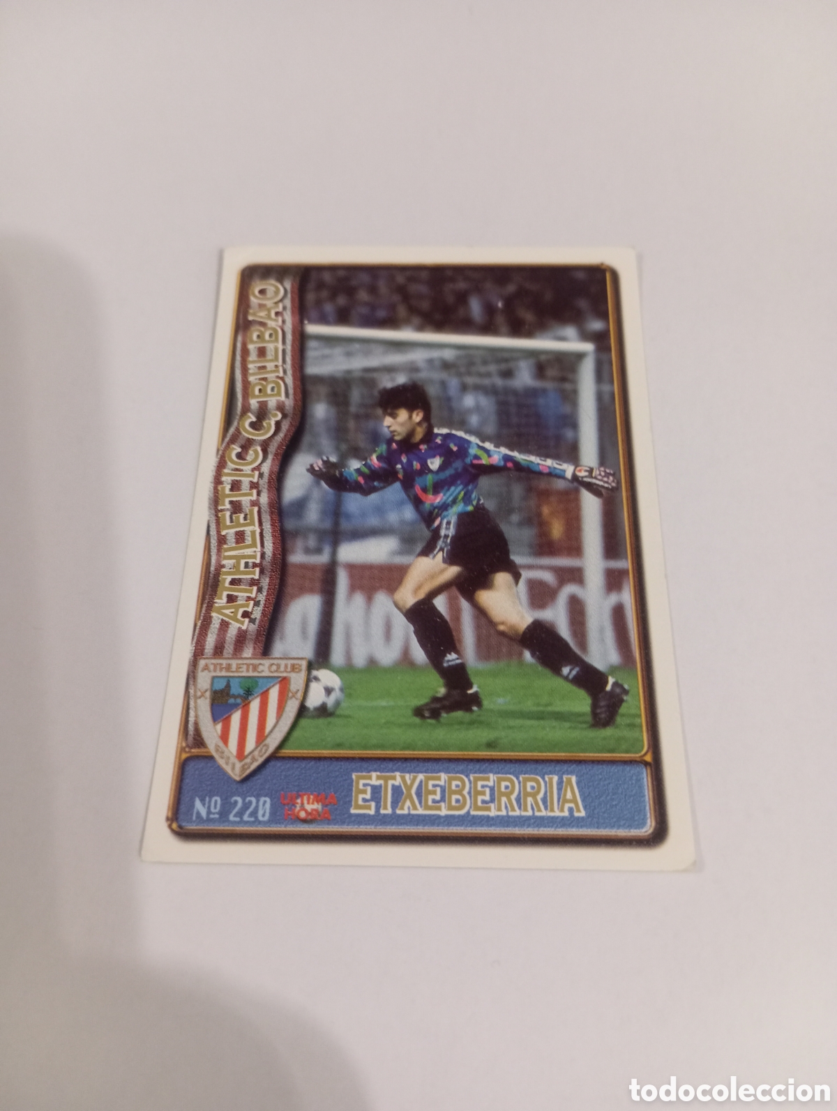Cromos de f&uacute;tbol: 220 ETXEBERRIA UH Athletic Club Bilbao 96 97 MUNDICROMO FICHAS LIGA 1996 1997