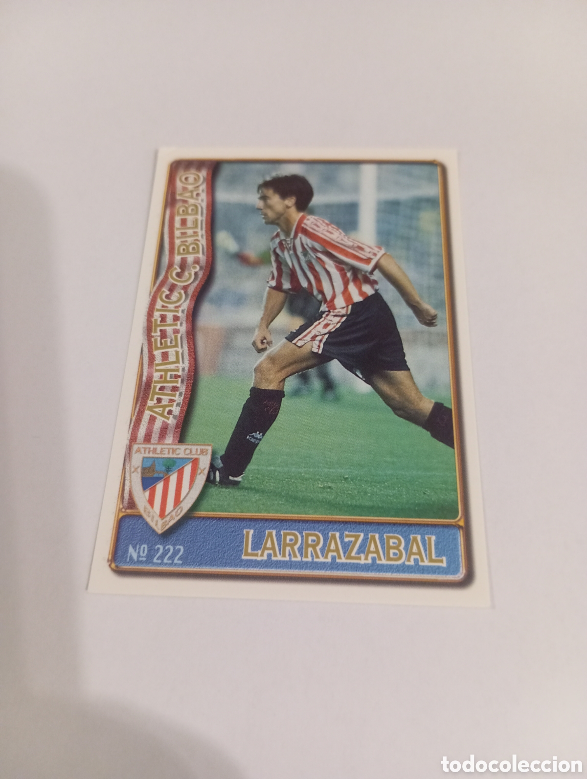 Cromos de f&uacute;tbol: 222 LARRAZABAL Athletic Club Bilbao 96 97 MUNDICROMO FICHAS LIGA 1996 1997