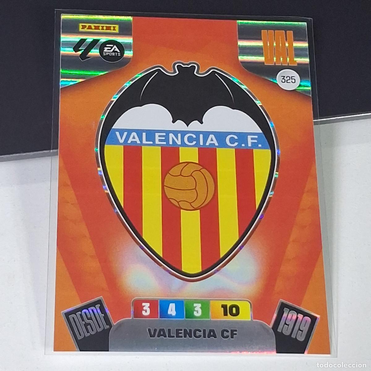 Cromos de f&uacute;tbol: D7 325 ESCUDO VALENCIA LOGO BADGE LIGA ADRENALYN XL 2025 2026 25 26 PANINI