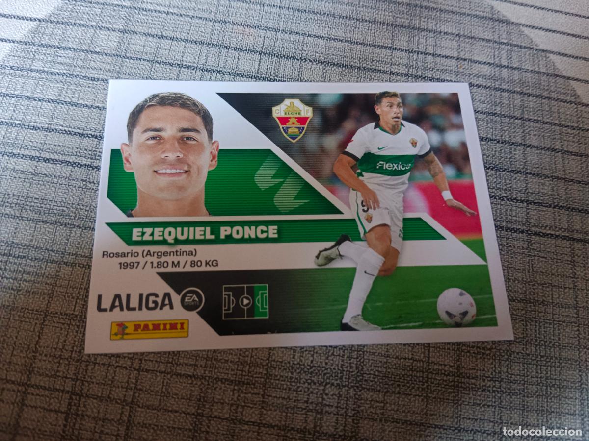 Cromos de f&uacute;tbol: TEMPORADA 2026 2027 26 27 FICHAJE 41 EZEQUIEL PONCE ELCHE 4&ordf; CUARTA EDICION