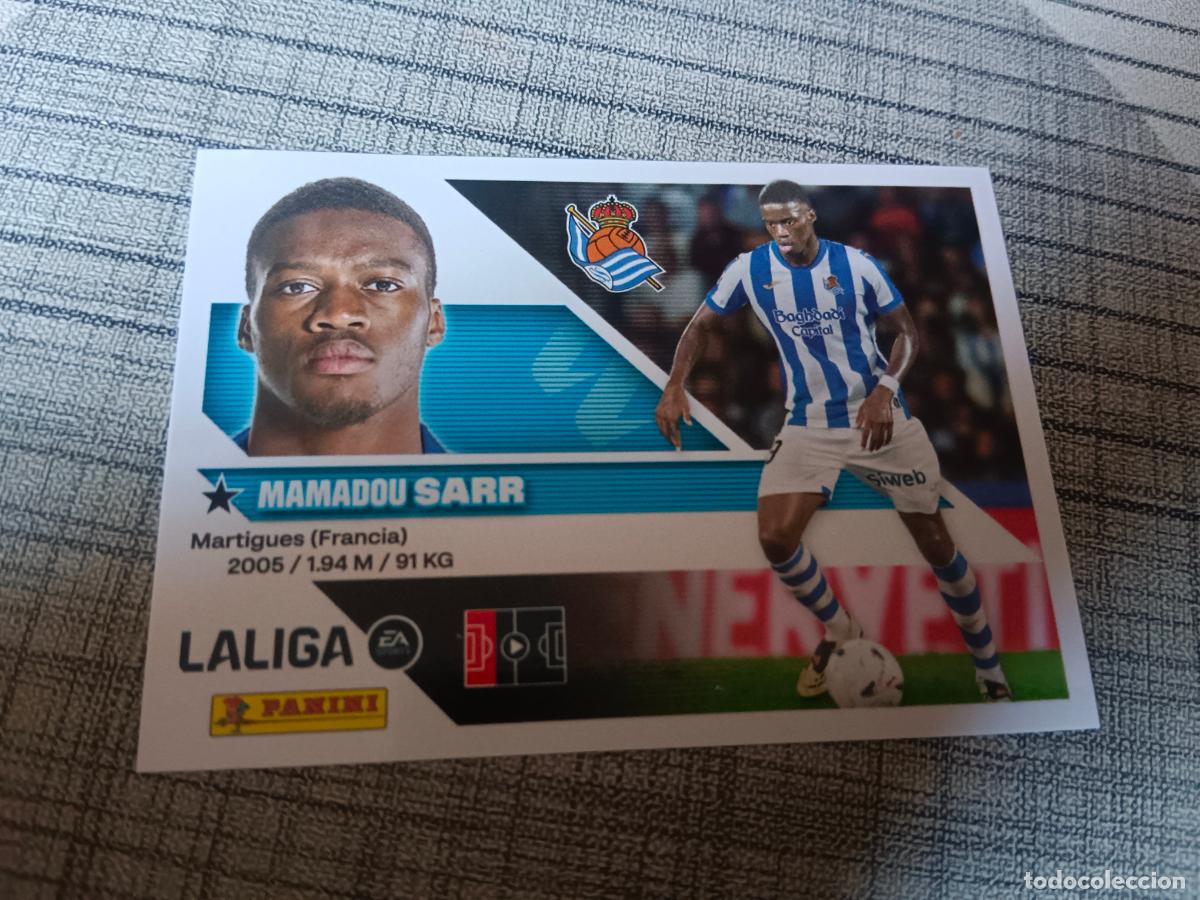 Cromos de f&uacute;tbol: TEMPORADA 2026 2027 26 27 FICHAJE 43 SARR REAL SOCIEDAD 4&ordf; CUARTA EDICION NUEVO
