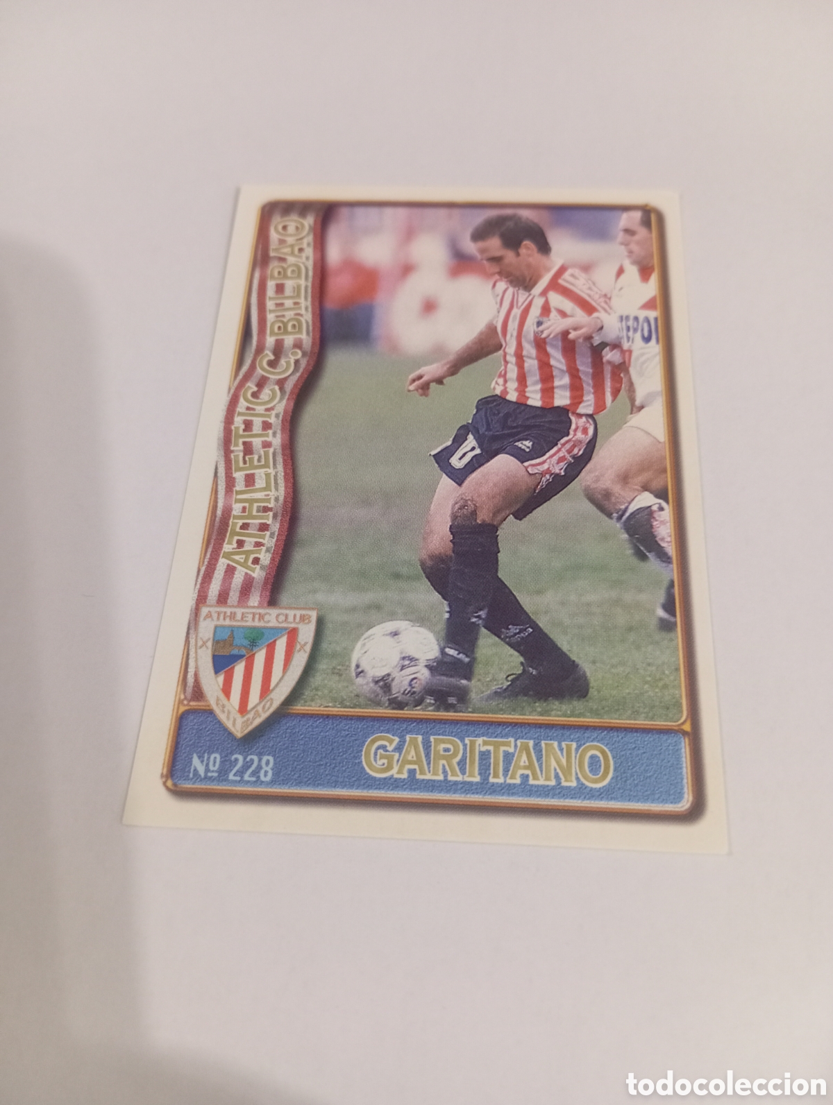 Cromos de f&uacute;tbol: 228 GARITANO BAJA Athletic Club Bilbao 96 97 MUNDICROMO FICHAS LIGA 1996 1997