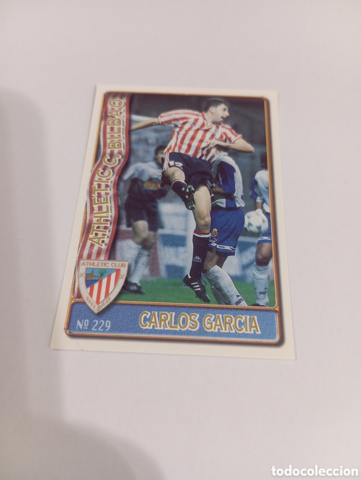 Cromos de f&uacute;tbol: 229 CARLOS GARC&Iacute;A Athletic Club Bilbao 96 97 MUNDICROMO FICHAS LIGA 1996 1997