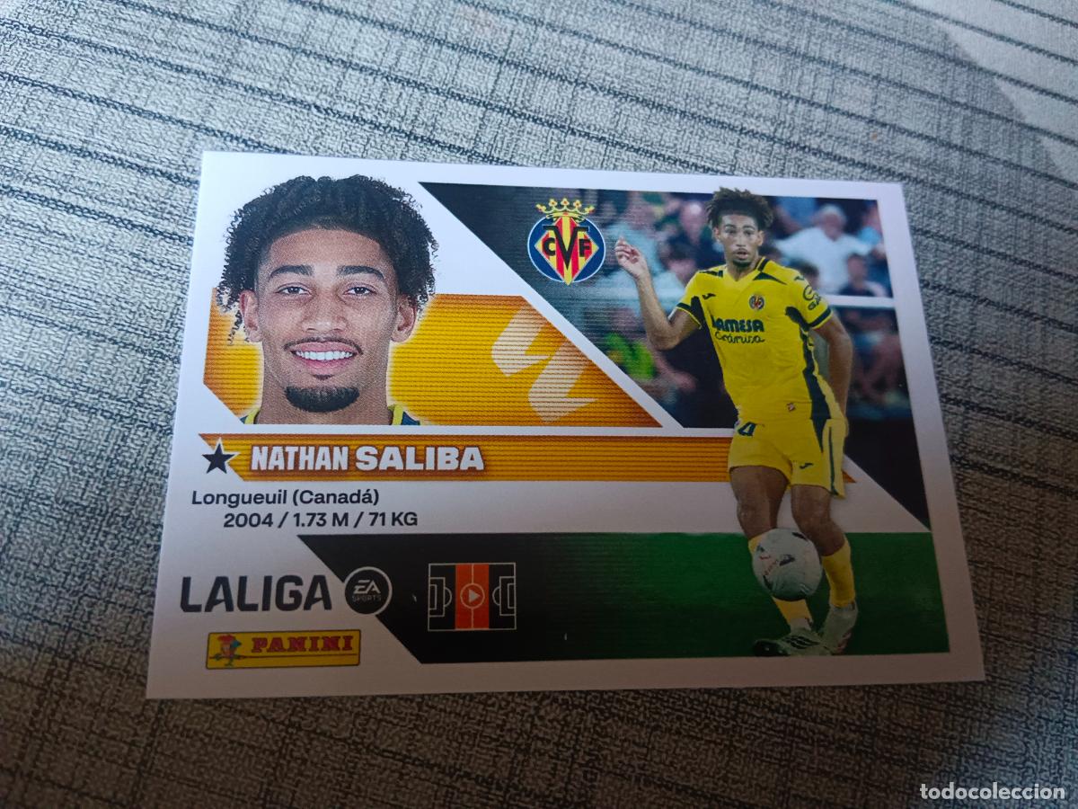 Cromos de f&uacute;tbol: TEMPORADA 2026 2027 26 27 FICHAJE 51 SALIBA VILLARREAL 4&ordf; CUARTA EDICION NUEVO