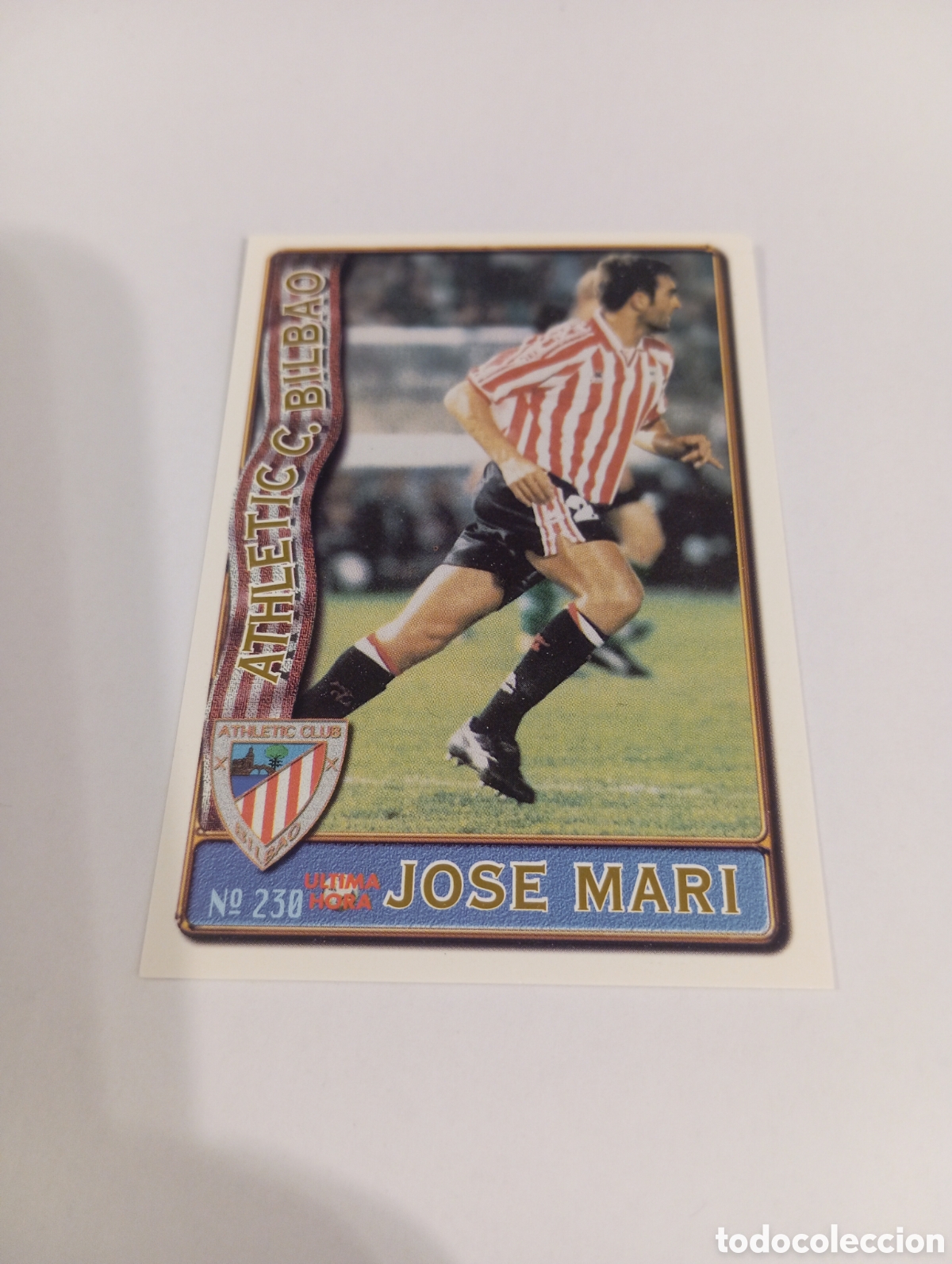 Cromos de f&uacute;tbol: 230 JOSE MARI UH Athletic Club Bilbao 96 97 MUNDICROMO FICHAS LIGA 1996 1997