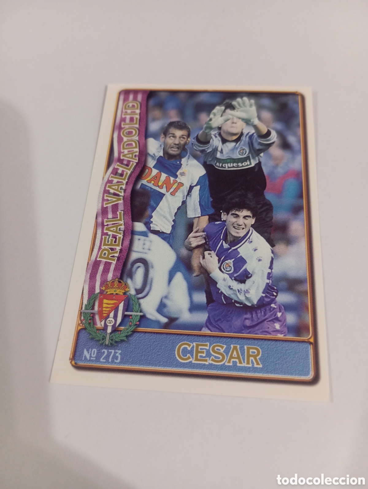 Cromos de f&uacute;tbol: 273 CESAR Valladolid 96 97 MUNDICROMO FICHAS LIGA 1996 1997