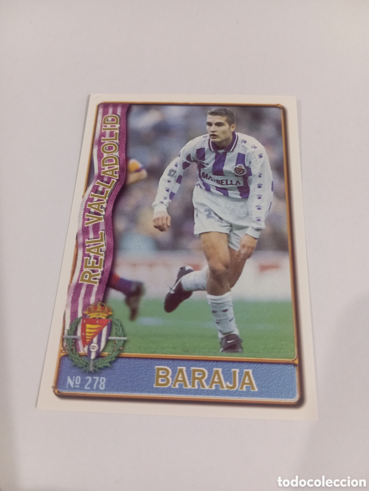Cromos de f&uacute;tbol: 278 BARAJA BAJA Valladolid 96 97 MUNDICROMO FICHAS LIGA 1996 1997