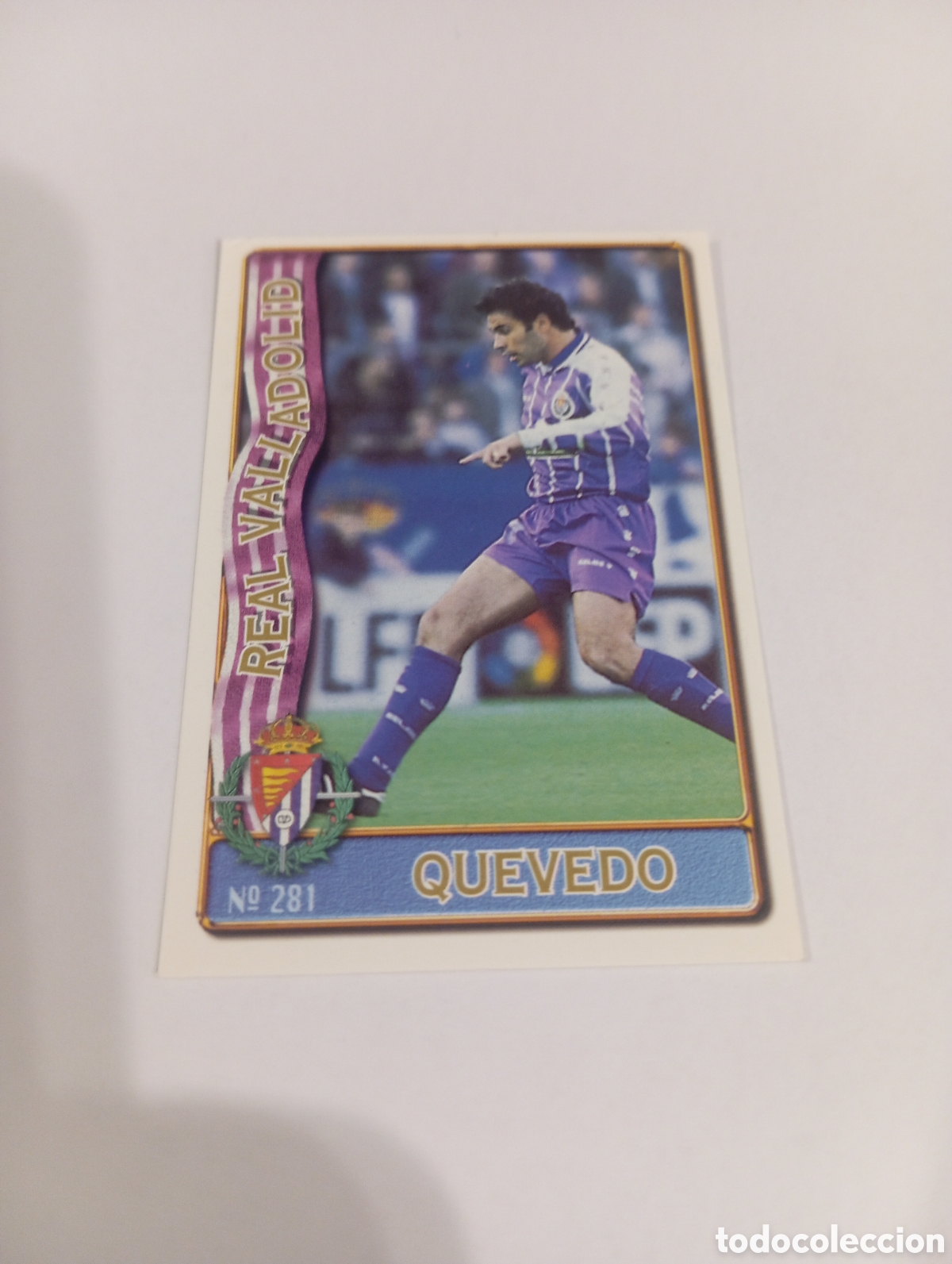 Cromos de f&uacute;tbol: 281 QUEVEDO Valladolid 96 97 MUNDICROMO FICHAS LIGA 1996 1997