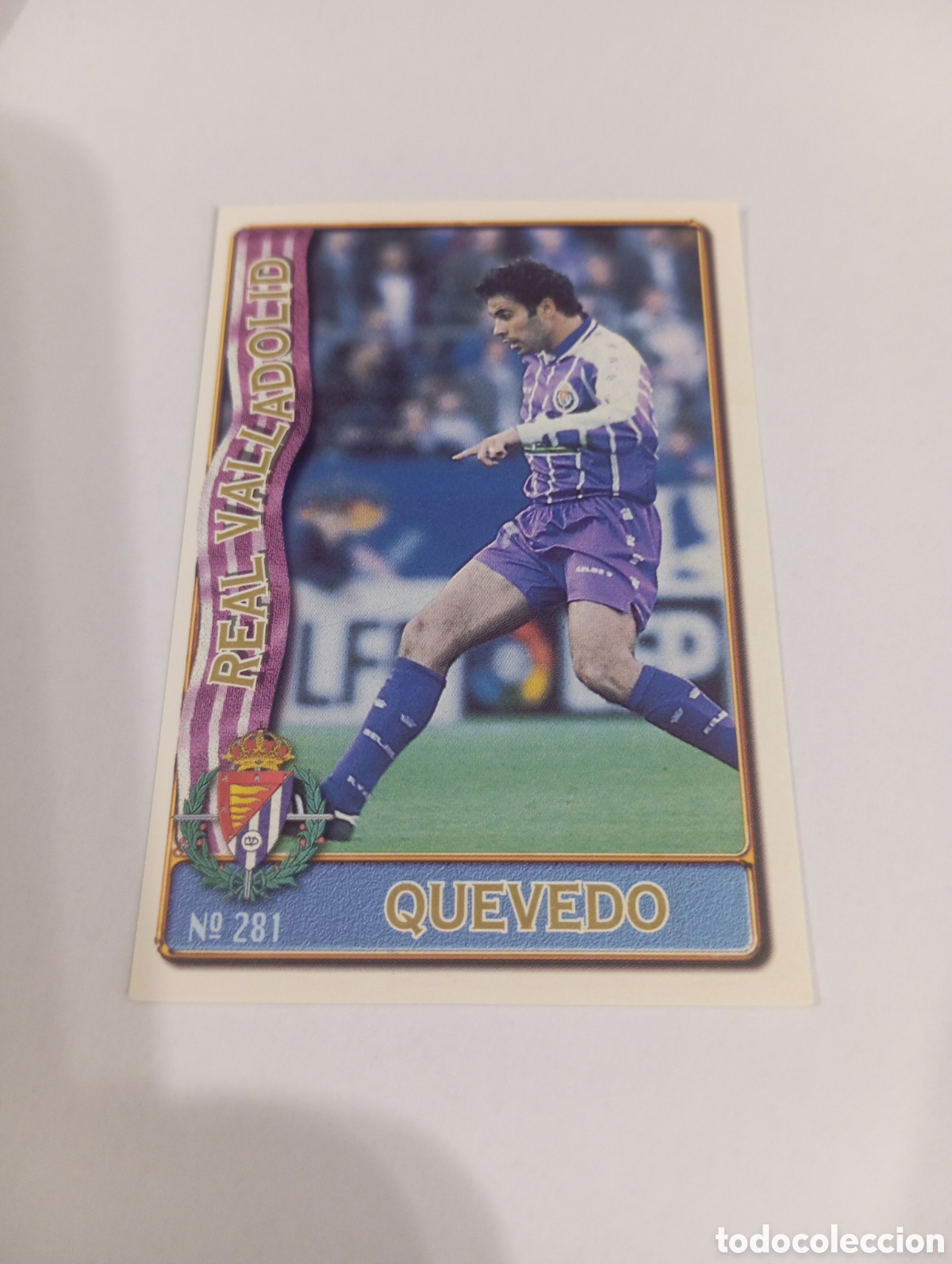 Cromos de f&uacute;tbol: 281 QUEVEDO Valladolid 96 97 MUNDICROMO FICHAS LIGA 1996 1997