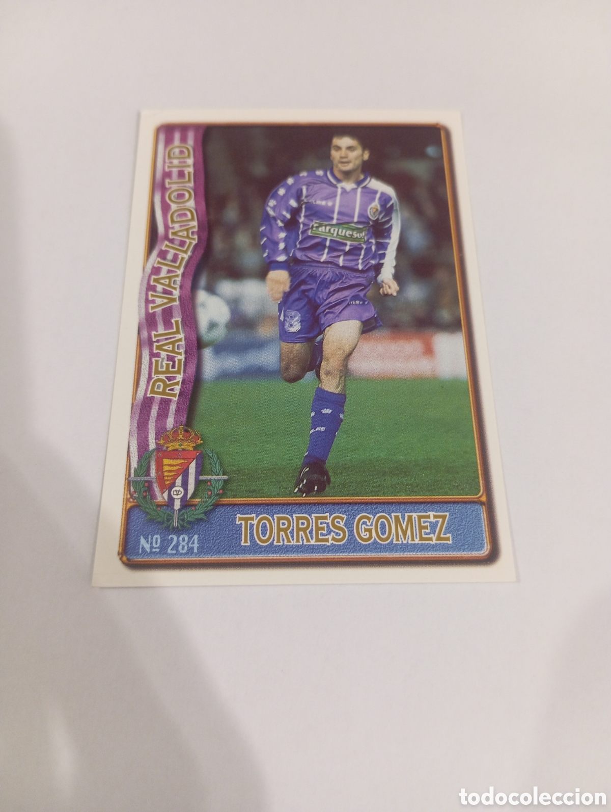 Cromos de Futebol: 284 TORRES G&Oacute;MEZ Valladolid 96 97 MUNDICROMO FICHAS LIGA 1996 1997
