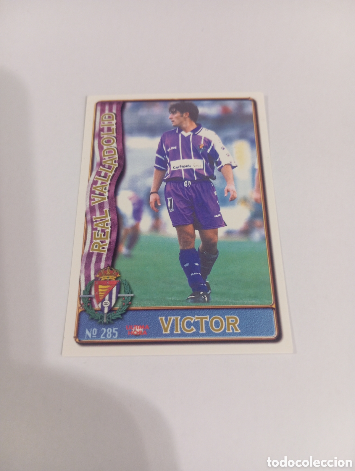 Cromos de f&uacute;tbol: 285 V&Iacute;CTOR UH Valladolid 96 97 MUNDICROMO FICHAS LIGA 1996 1997