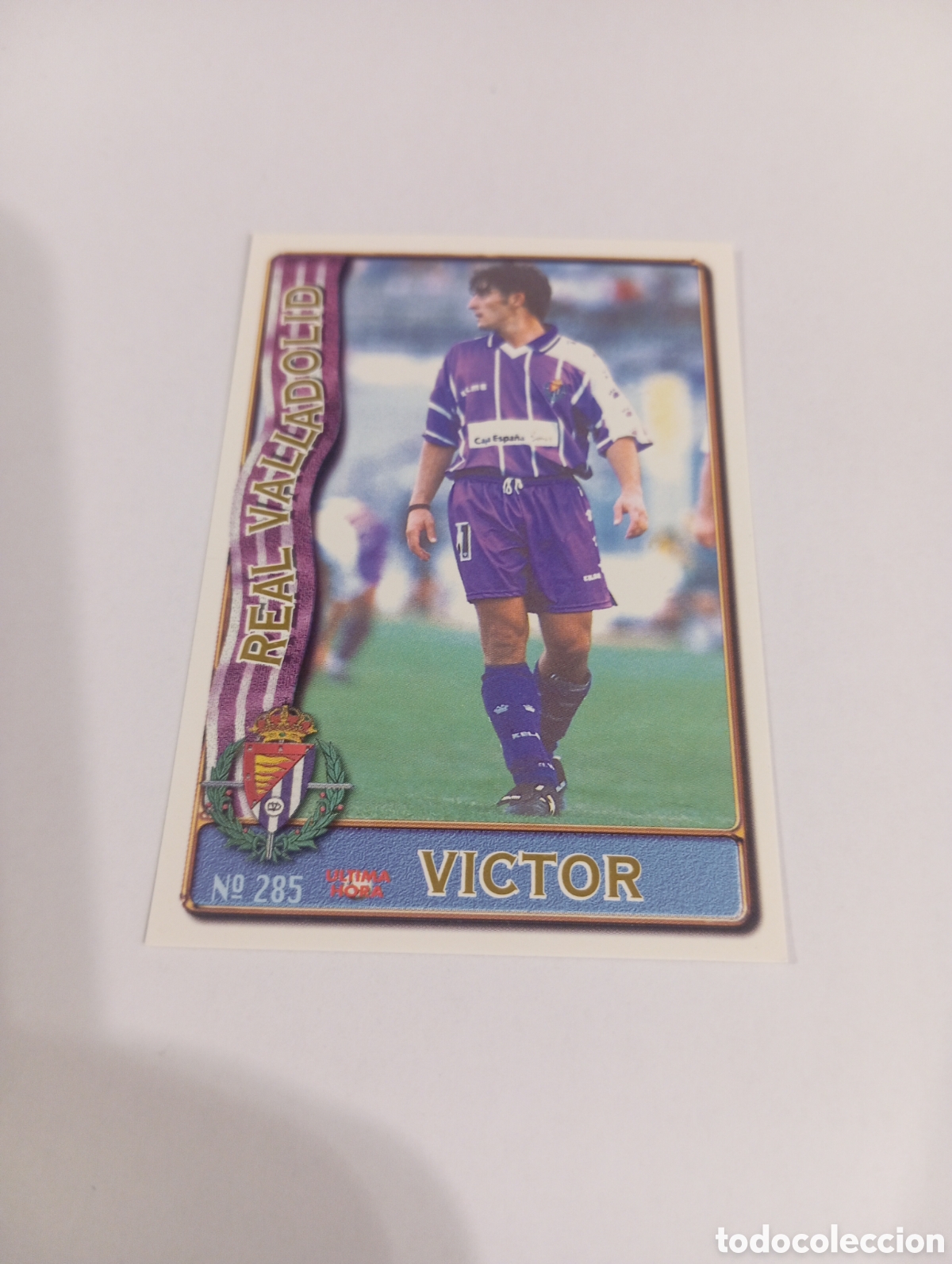 Cromos de f&uacute;tbol: 285 V&Iacute;CTOR UH Valladolid 96 97 MUNDICROMO FICHAS LIGA 1996 1997