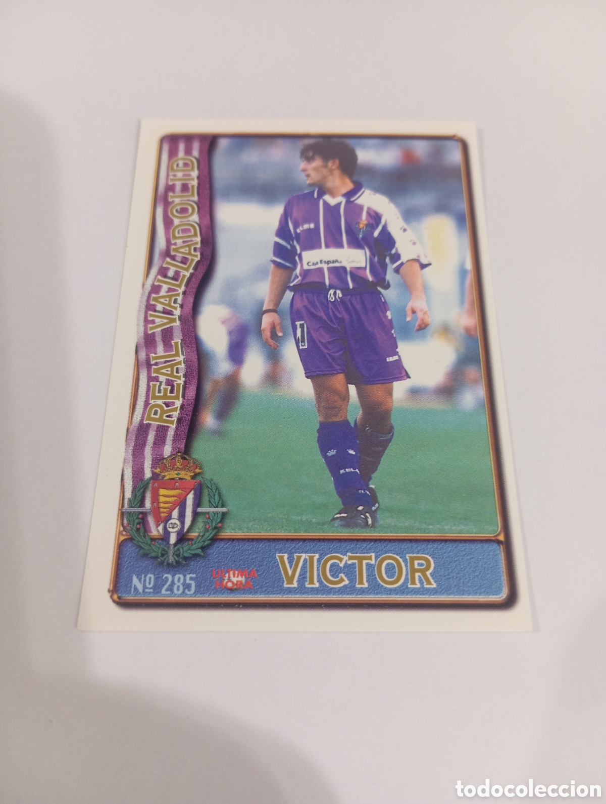 Cromos de f&uacute;tbol: 285 V&Iacute;CTOR UH Valladolid 96 97 MUNDICROMO FICHAS LIGA 1996 1997