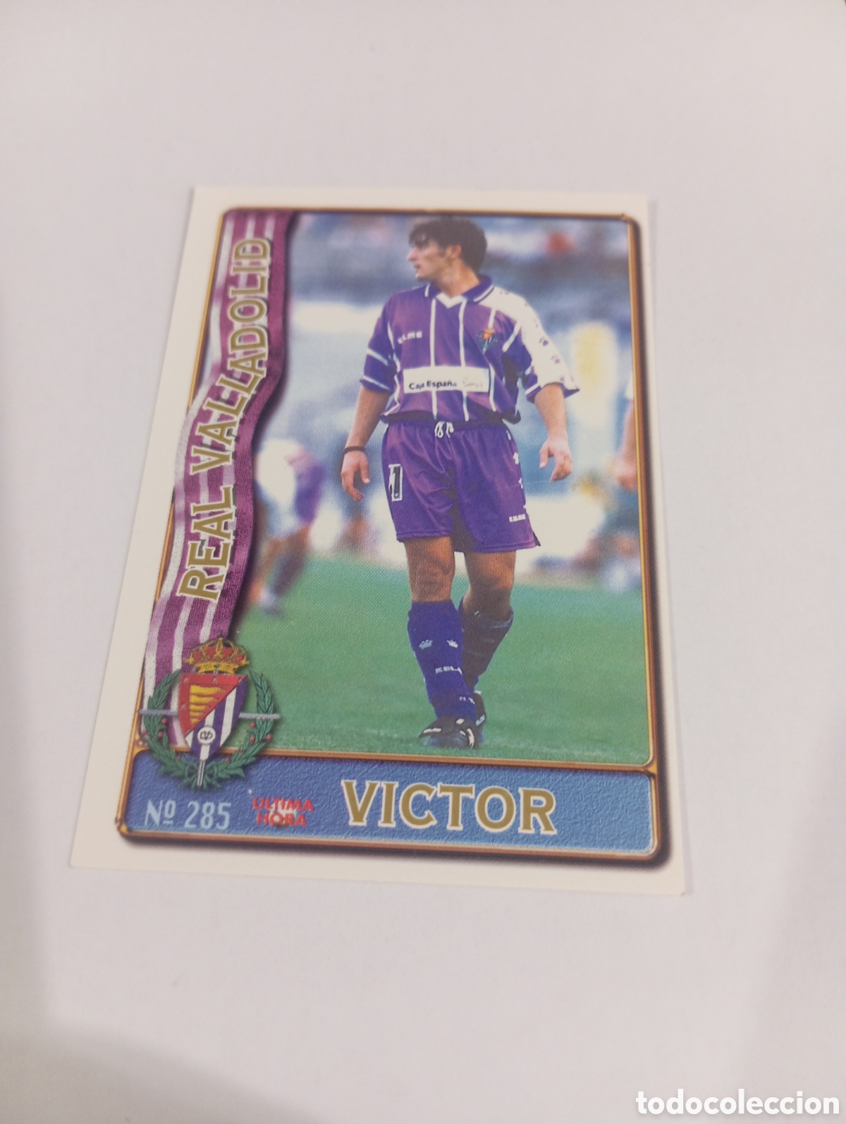 Cromos de f&uacute;tbol: 285 V&Iacute;CTOR UH Valladolid 96 97 MUNDICROMO FICHAS LIGA 1996 1997