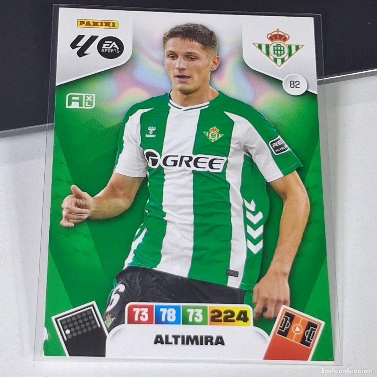 Cromos de f&uacute;tbol: D7 82 BIS 82BIS ALTIMIRA BETIS AMPLIACION LIGA ADRENALYN XL 2025 2026 25 26 PANINI