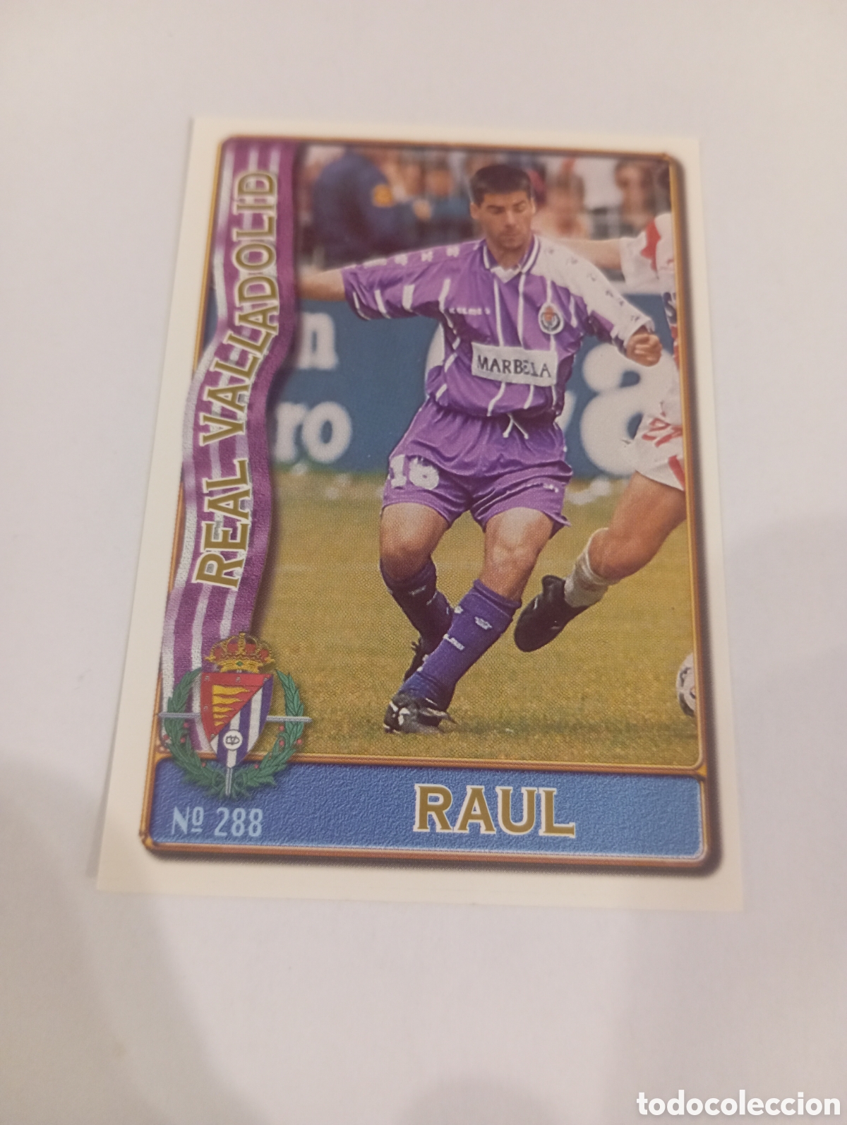 Cromos de f&uacute;tbol: 288 RAUL Valladolid 96 97 MUNDICROMO FICHAS LIGA 1996 1997