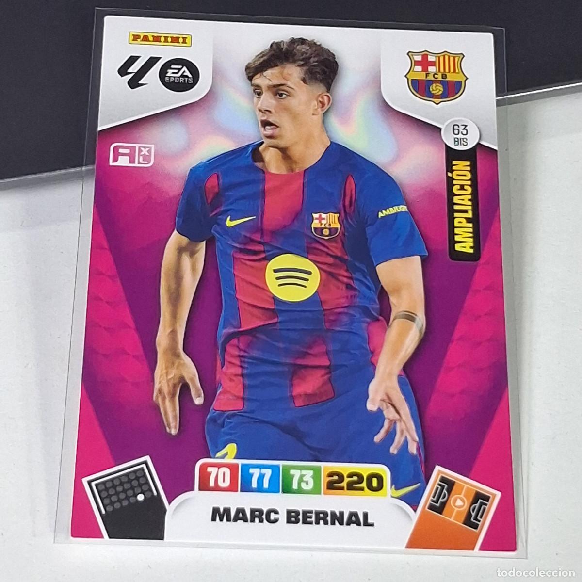 Cromos de f&uacute;tbol: D7 63 BIS MARC BERNAL 63BIS BARCELONA BAR&Ccedil;A PANINI LIGA ADRENALYN XL 2025 2026 25 26