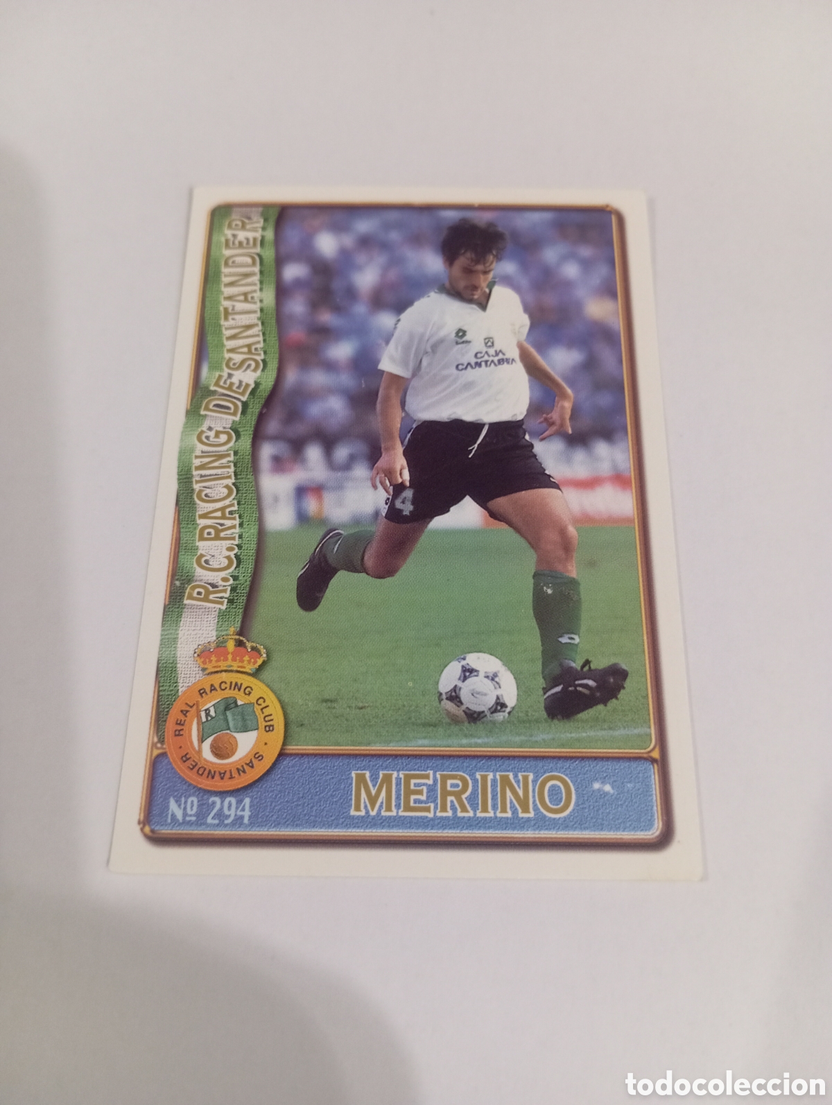 Cromos de f&uacute;tbol: 294 MERINO Racing Santander 96 97 MUNDICROMO FICHAS LIGA 1996 1997
