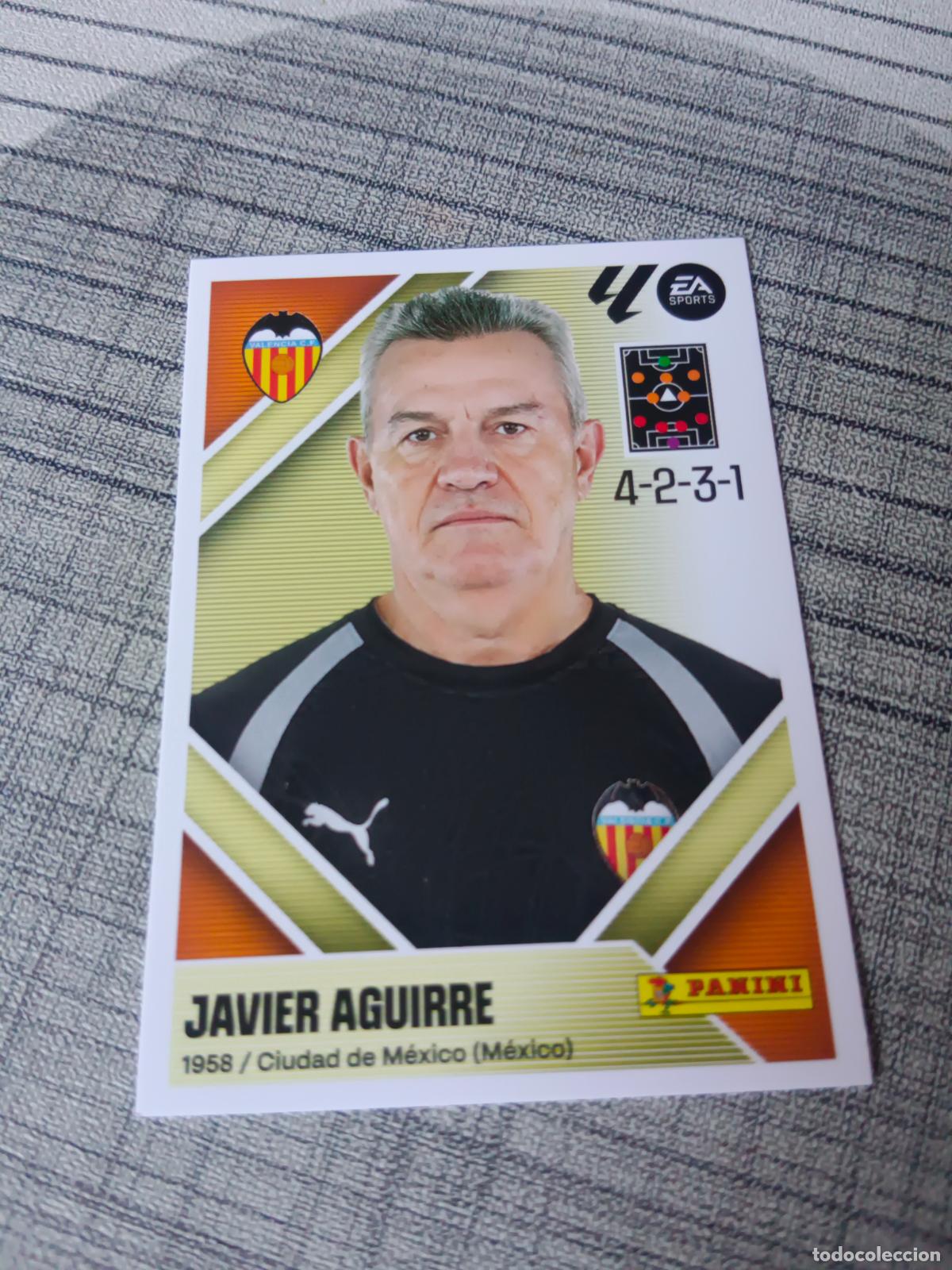 Cromos de f&uacute;tbol: TEMPORADA 2026 2027 26 27 COLOCA 2 BIS JAVIER AGUIRRE VALENCIA 4&ordf; CUARTA EDICION NUEVO