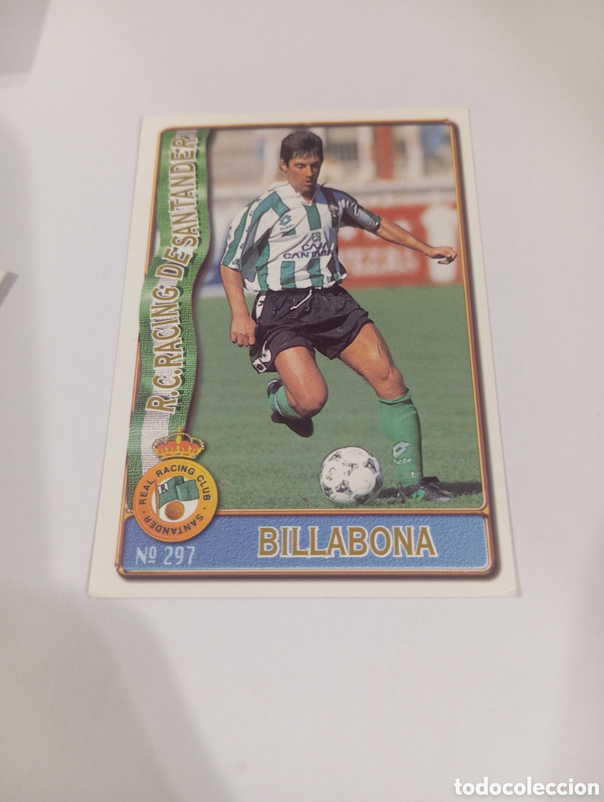 Cromos de f&uacute;tbol: 297 BILLABONA Racing Santander 96 97 MUNDICROMO FICHAS LIGA 1996 1997