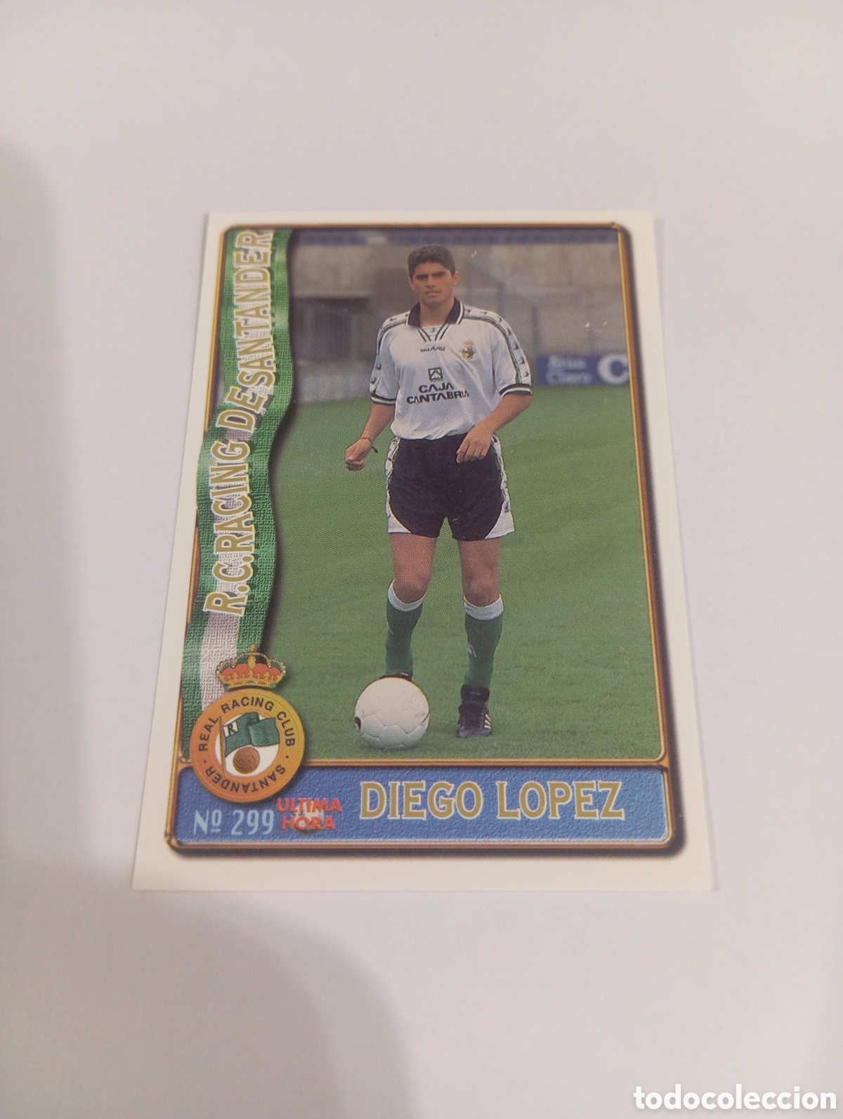 Cromos de f&uacute;tbol: 299 DIEGO L&Oacute;PEZ UH Racing Santander 96 97 MUNDICROMO FICHAS LIGA 1996 1997