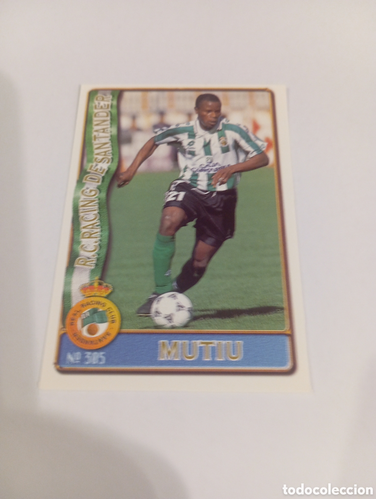 Cromos de f&uacute;tbol: 305 MUTIU BAJA Racing Santander 96 97 MUNDICROMO FICHAS LIGA 1996 1997