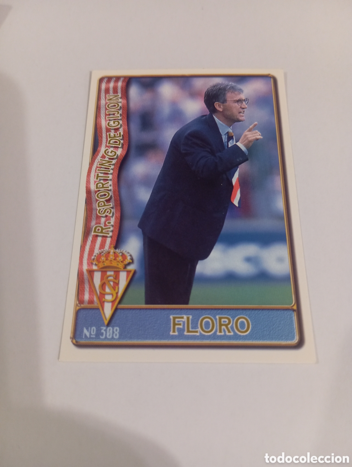 Cromos de f&uacute;tbol: 308 FLORO Sporting de Gij&oacute;n 96 97 MUNDICROMO FICHAS LIGA 1996 1997