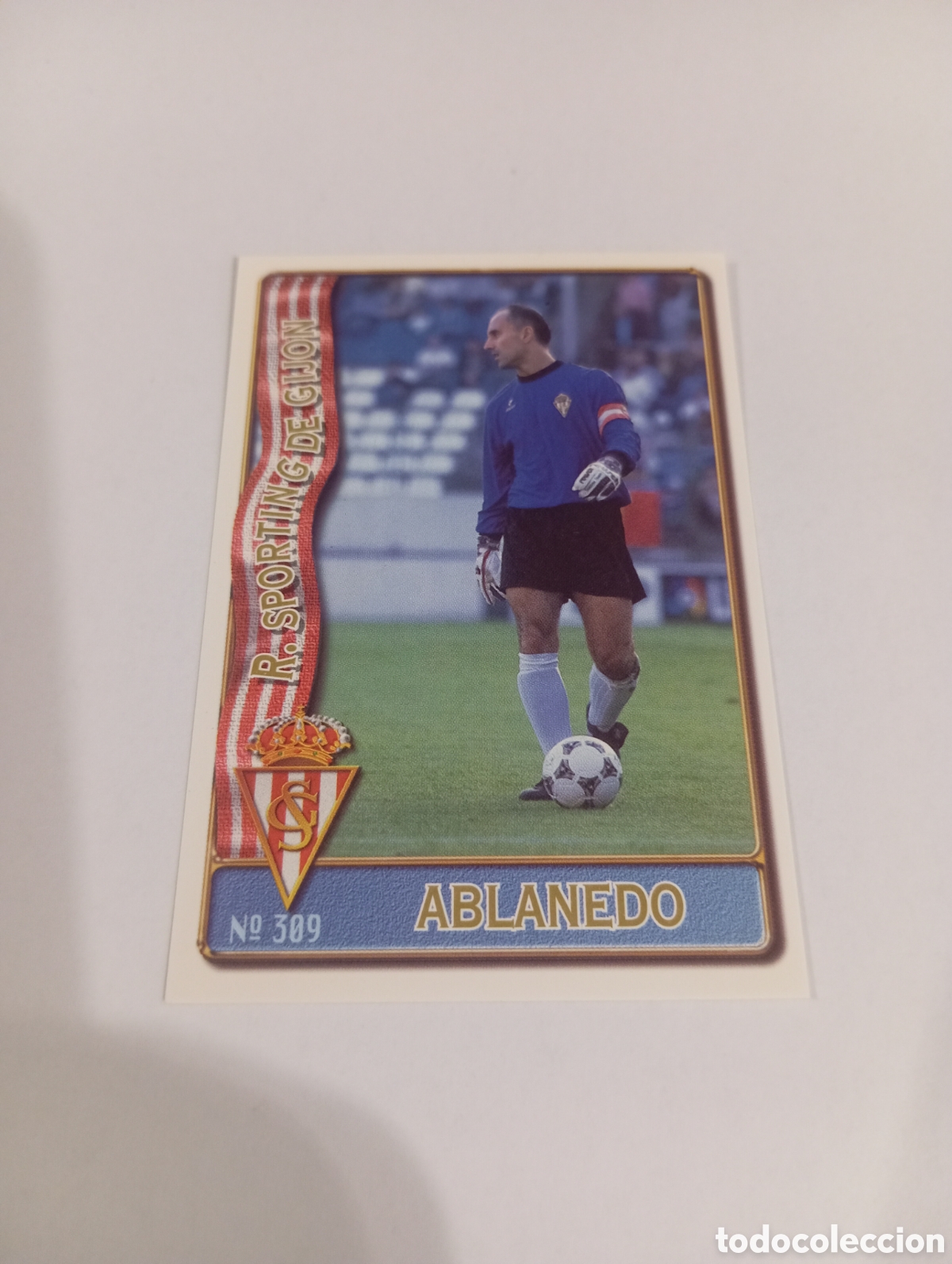 Figurine di Calcio: 309 ABLANEDO Sporting de Gij&oacute;n 96 97 MUNDICROMO FICHAS LIGA 1996 1997