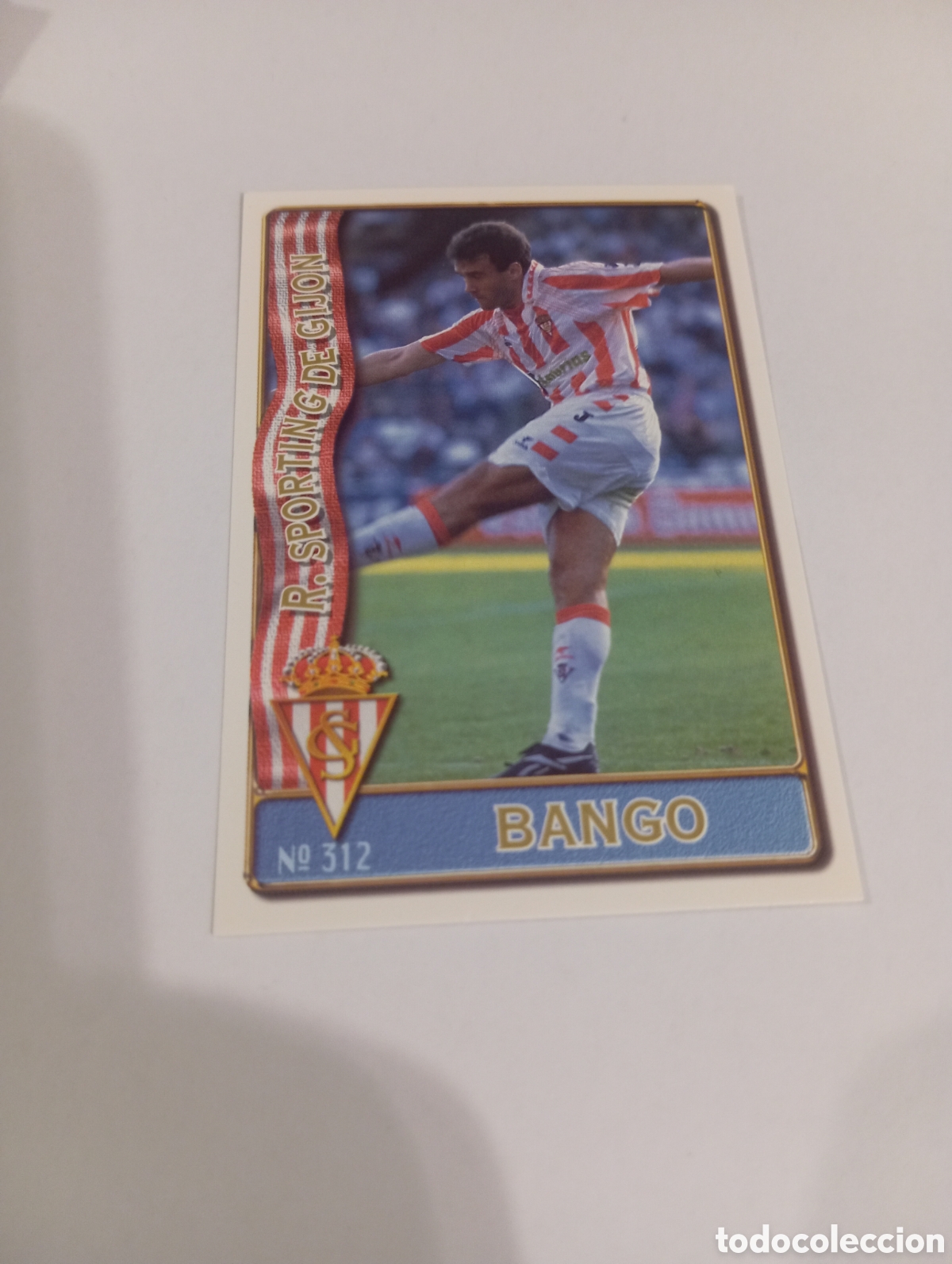 Cromos de f&uacute;tbol: 312 BANGO Sporting de Gij&oacute;n 96 97 MUNDICROMO FICHAS LIGA 1996 1997