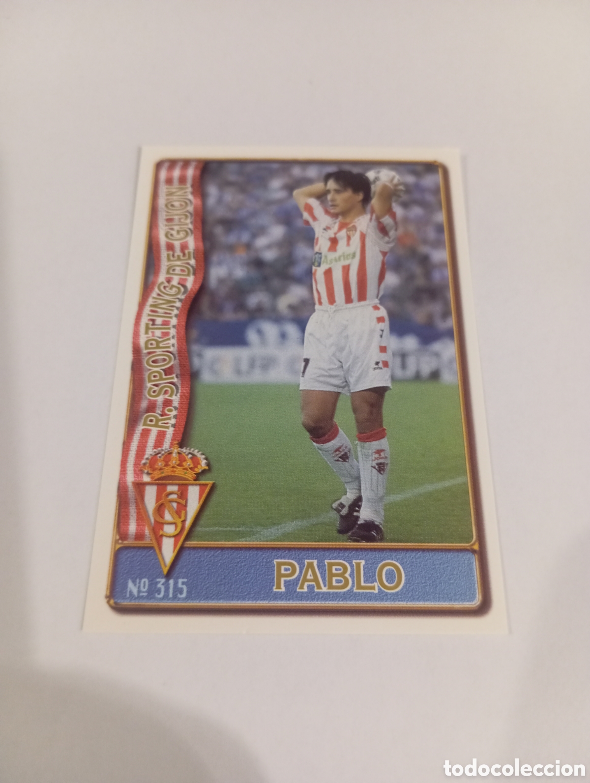 Cromos de f&uacute;tbol: 315 PABLO Sporting de Gij&oacute;n 96 97 MUNDICROMO FICHAS LIGA 1996 1997