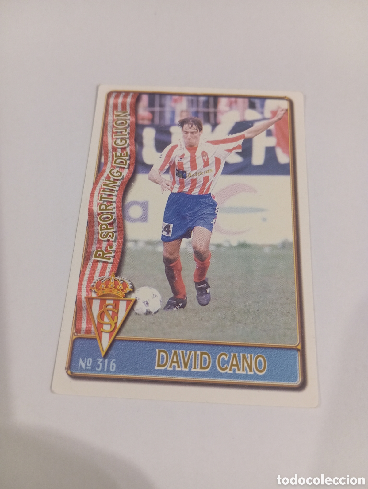 Cromos de f&uacute;tbol: 316 DAVID CANO Sporting de Gij&oacute;n 96 97 MUNDICROMO FICHAS LIGA 1996 1997