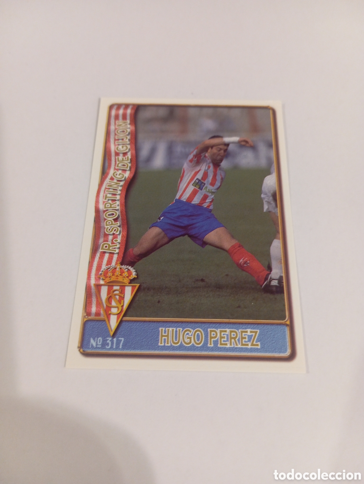 Cromos de f&uacute;tbol: 317 HUGO P&Eacute;REZ Sporting de Gij&oacute;n 96 97 MUNDICROMO FICHAS LIGA 1996 1997