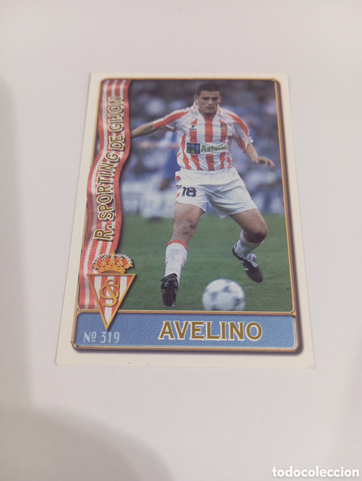 Cromos de f&uacute;tbol: 319 AVELINO Sporting de Gij&oacute;n 96 97 MUNDICROMO FICHAS LIGA 1996 1997