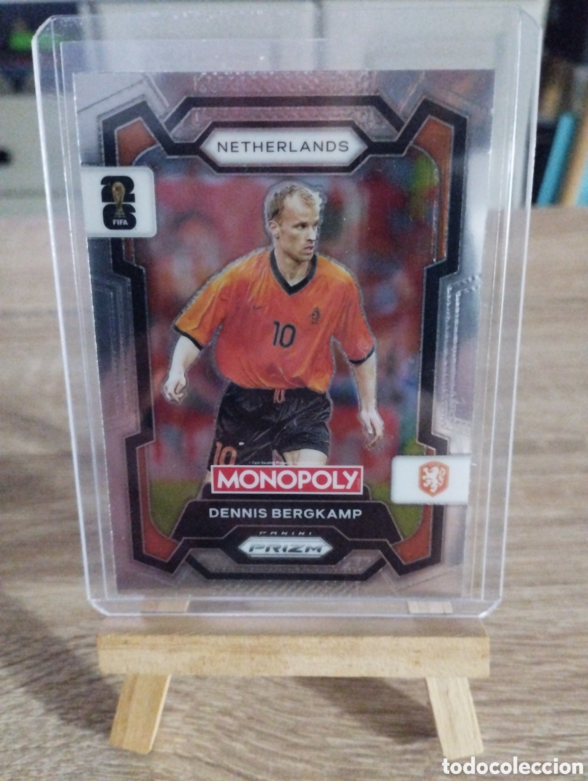 Cromos de Futebol: Carta Panini Prizm Monopoly de Dennis Bergkamp con Pa&iacute;ses Bajos