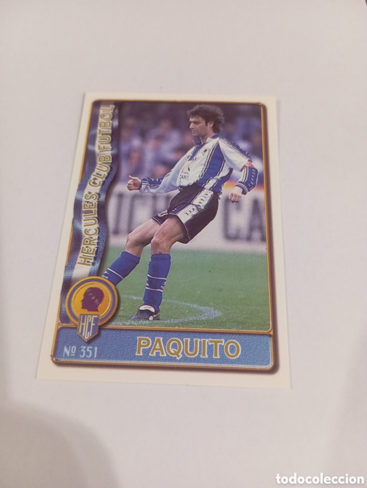 Cromos de f&uacute;tbol: 351 PAQUITO H&eacute;rcules 96 97 MUNDICROMO FICHAS LIGA 1996 1997