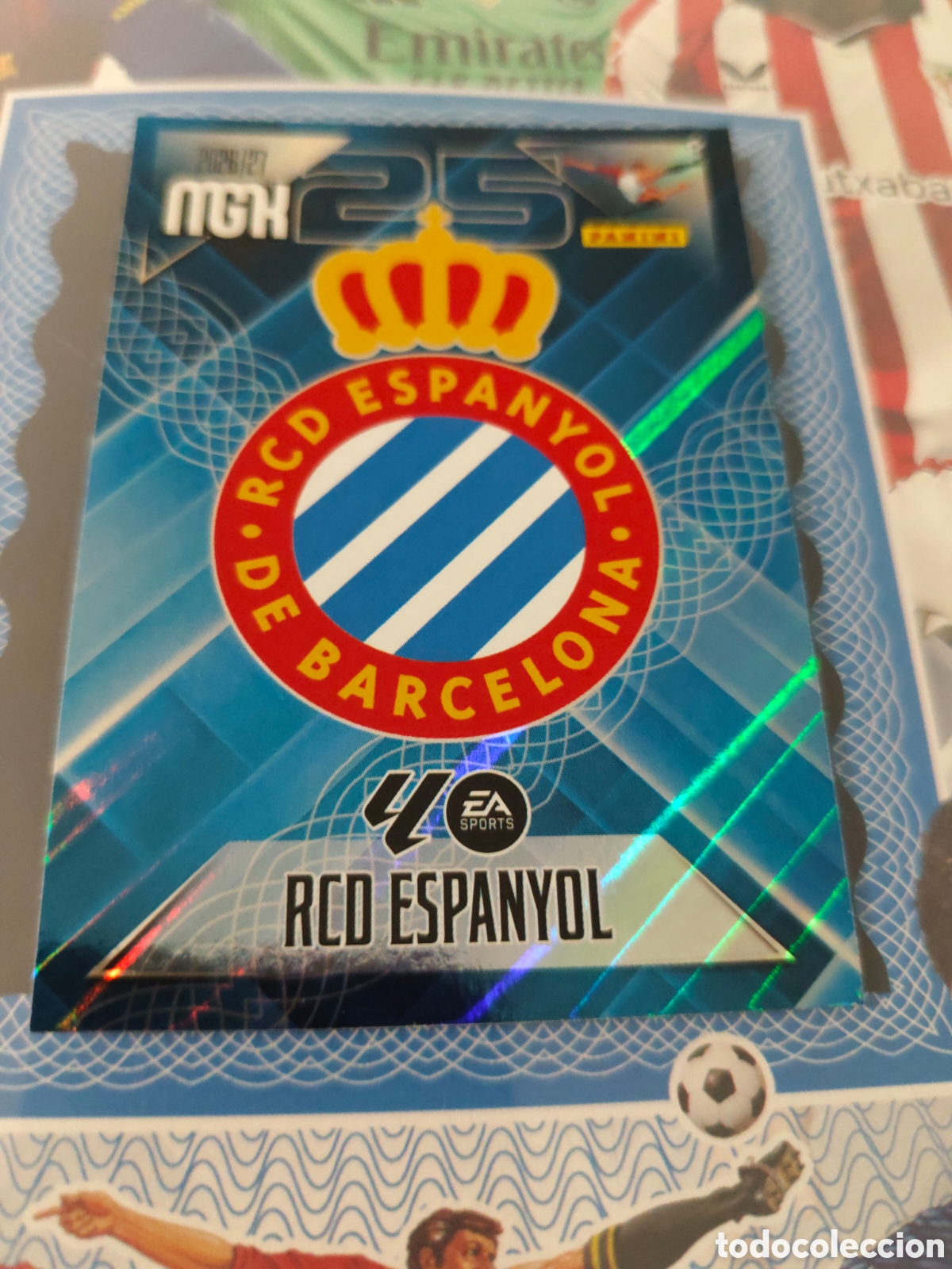 Cromos de f&uacute;tbol: MEGACRACKS 2026 2027 26 27 - PANINI - N&ordm; 163 ESCUDO ESPANYOL