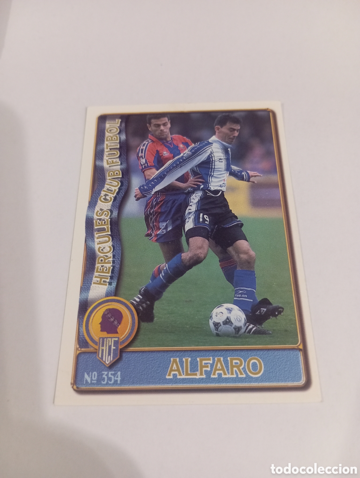 Cromos de f&uacute;tbol: 354 ALFARO H&eacute;rcules 96 97 MUNDICROMO FICHAS LIGA 1996 1997