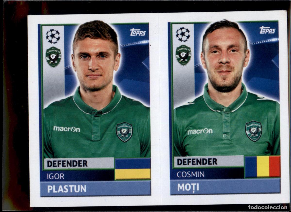 Cromos de f&uacute;tbol: Plastun / Moti N&ordm; QFF 7 Ludogorets Champions League Sticker 2016 2017 Topps 16 17
