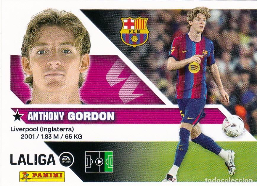 Cromos de f&uacute;tbol: ESTE 2026-27 * GORDON * FICHAJE N&ordm; 24 - 3&ordf; EDICI&Oacute;N (NUEVO DE SOBRE) (A-20)