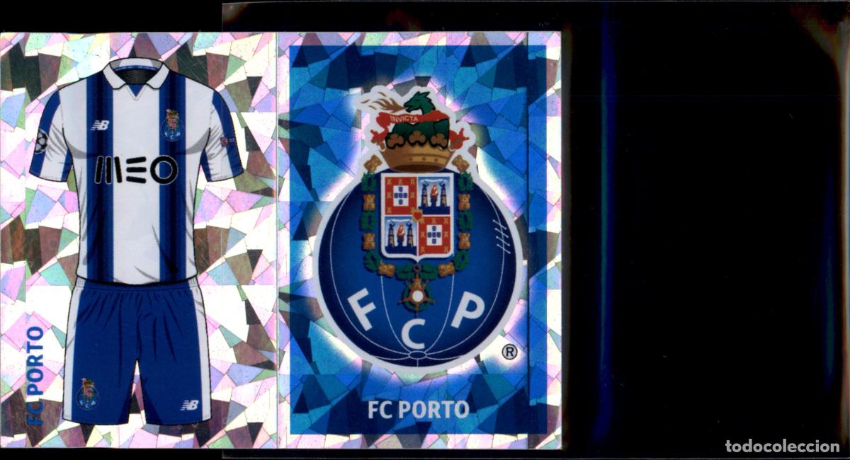 Cromos de f&uacute;tbol: Equipaci&oacute;n y Escudo FC Porto N&ordm; QFJ 1 Champions League Sticker 2016 2017 Topps 16 17