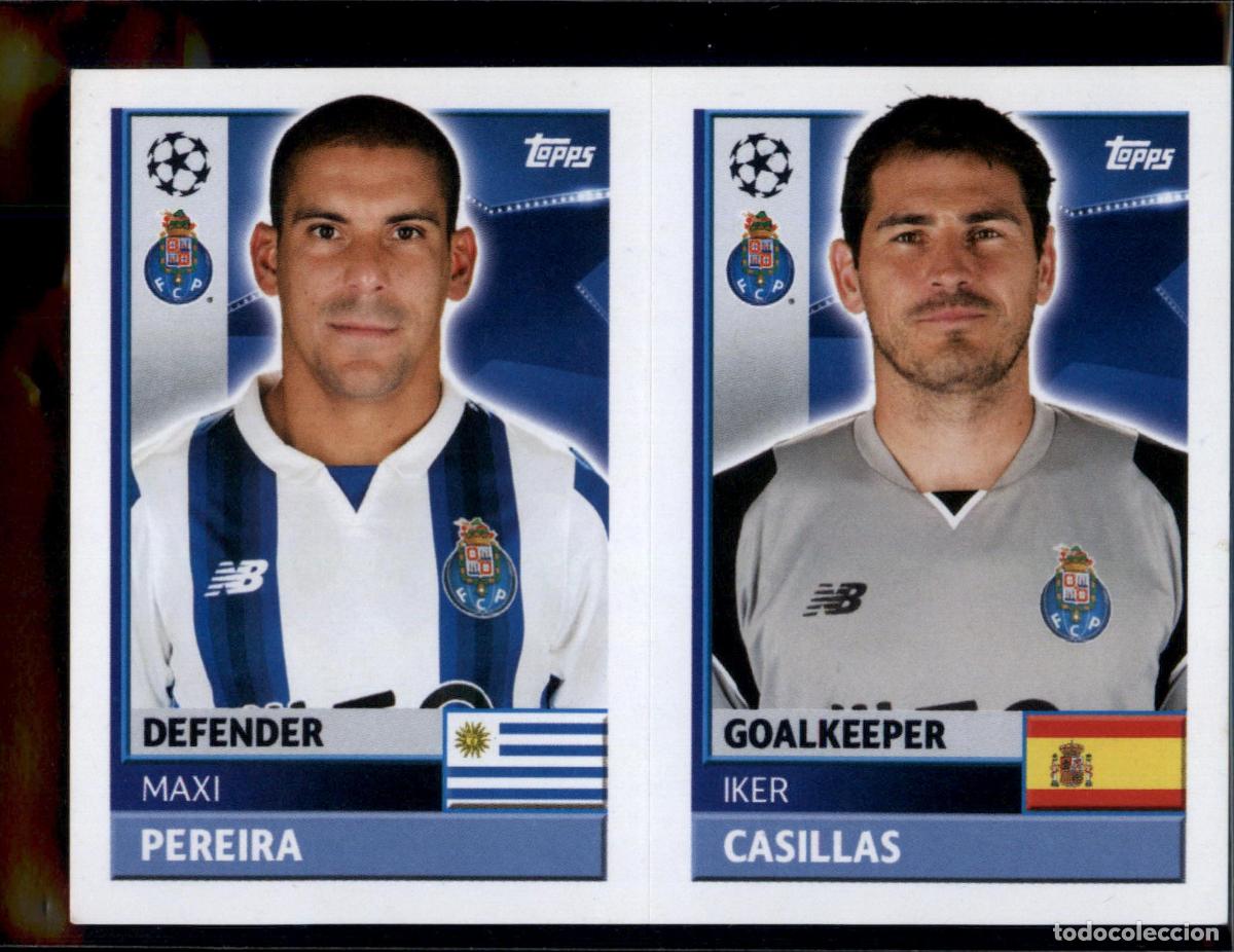Cromos de f&uacute;tbol: Pereira / Casillas N&ordm; QFJ 3 FC Porto Champions League Sticker 2016 2017 Topps 16 17