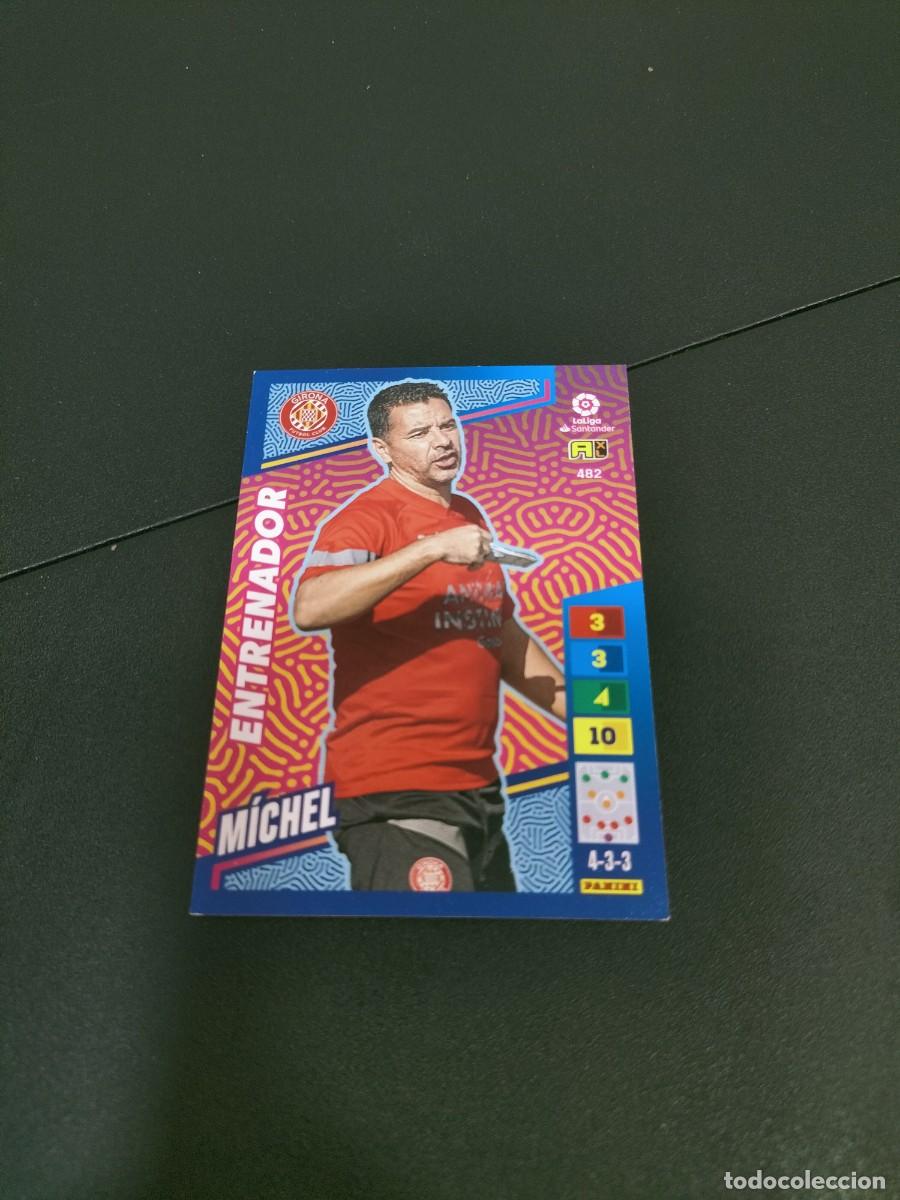 Cromos de f&uacute;tbol: 1 CROMO FICHA PANINI ADRENALYN 2022-2023 22-23 GIRONA F.C 482 MICHEL ( ENTRENADOR