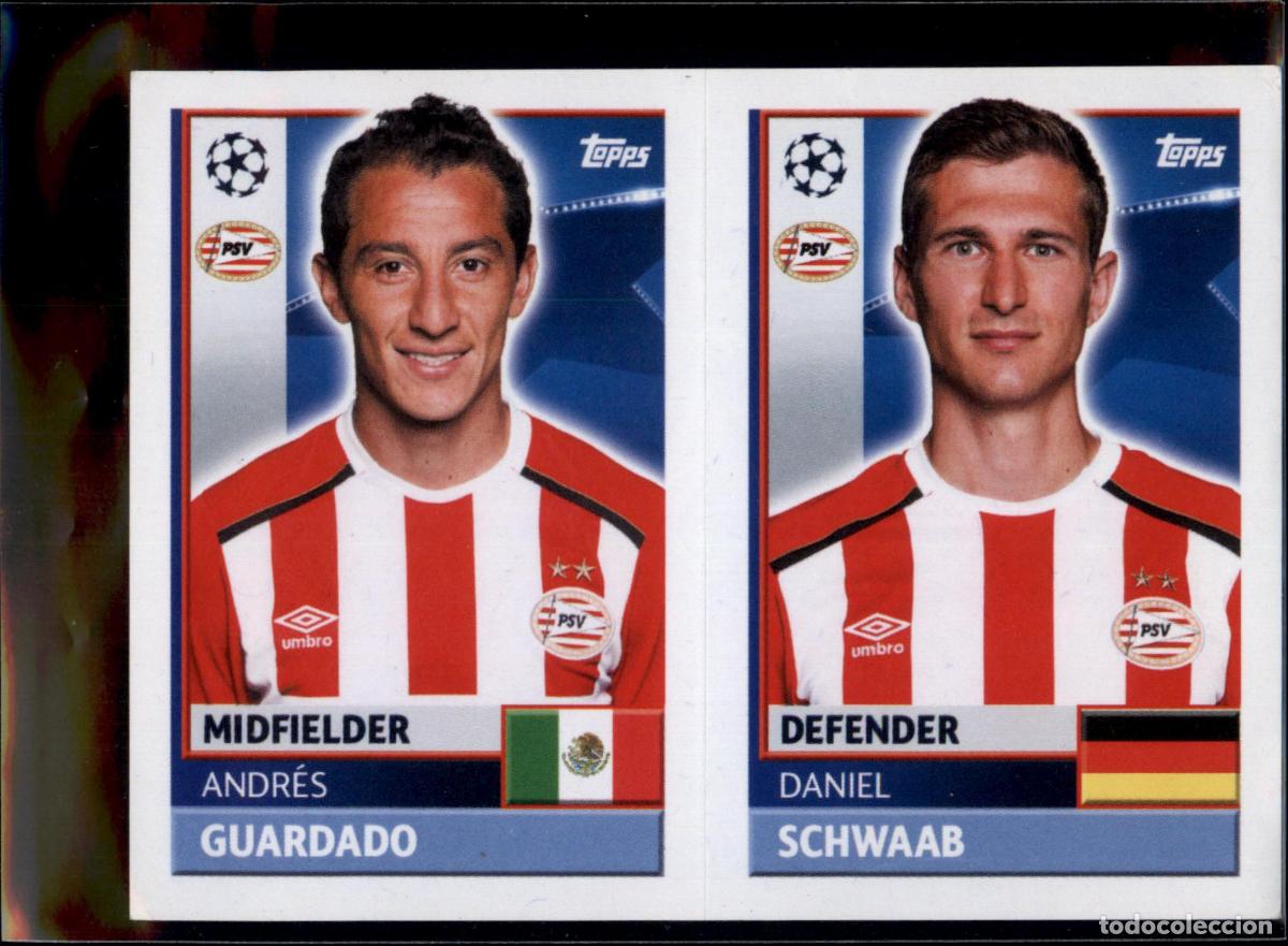 Cromos de f&uacute;tbol: Guardado / Schwaab N&ordm; PSV 10 PSV Champions League Sticker 2016 2017 Topps 16 17