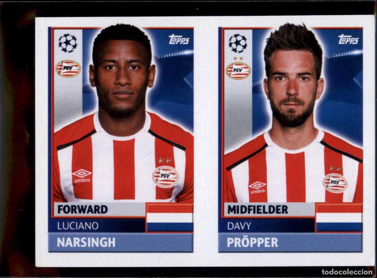 Cromos de f&uacute;tbol: Narsingh / Pr&ouml;pper N&ordm; PSV 14 PSV Champions League Sticker 2016 2017 Topps 16 17