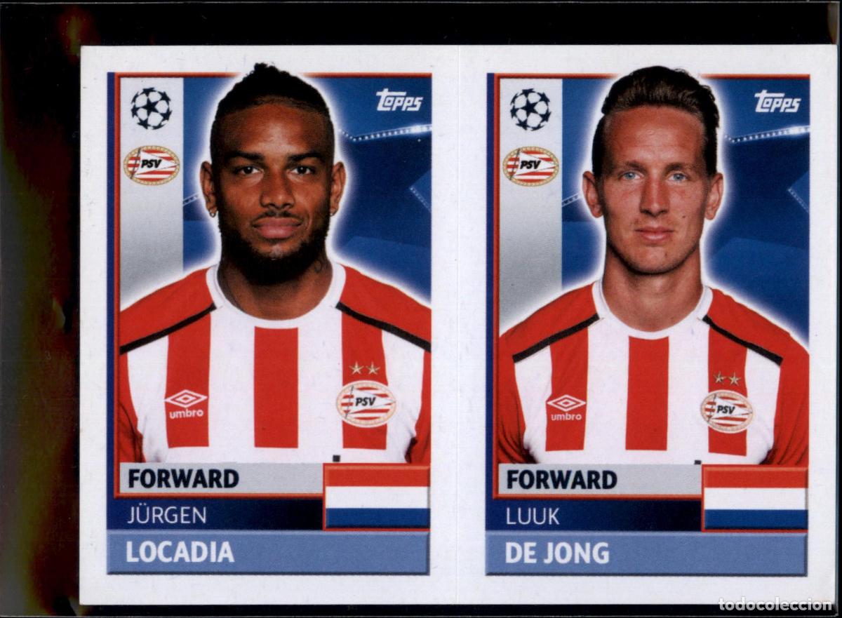 Cromos de f&uacute;tbol: Locadia / De Jong N&ordm; PSV 18 PSV Champions League Sticker 2016 2017 Topps 16 17